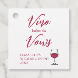 Vino Before The Vows Bruiloftsfeest/Avond voor de Bedankjes Labels