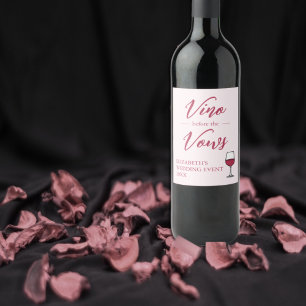 Vino Before The Vows Bruiloftsfeest/Avond voor de  Wijn Etiket