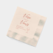 Vino Before The Vows Bruiloftsfeest/Bachelorette Folie Servetten (Links)