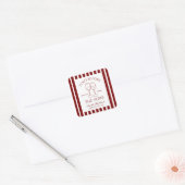 Vino Before the Vows Meisjesweekend Vierkante Sticker (Envelop)
