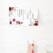 Vino Before the Vows Rode Wijn Welkom Teken Spandoek (Insitu)