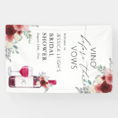 Vino Before the Vows Rood Wijn Welkom Bord Spandoek (Horizontaal)