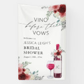Vino Before the Vows Rood Wijn Welkom Bord Spandoek (Verticaal)