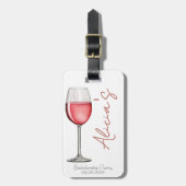 Vino Before Vows Bachelorette / Bruidsfeest Bagagelabel (Voorkant verticaal)