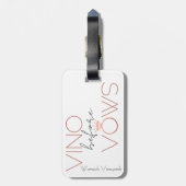 Vino Before Vows Bachelorette / Bruidsfeest Bagagelabel (Achterkant verticaal)