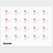 Vino Before Vows Bachelorette / Bruidsfeest Ronde Sticker (Vel)