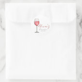 Vino Before Vows Bachelorette / Bruidsfeest Ronde Sticker (Tas)