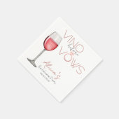 Vino Before Vows Bachelorette / Bruidsfeest Servet (Hoek)