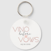 Vino Before Vows Bachelorette / Bruidsfeest Sleutelhanger (Achterkant)