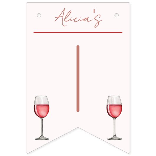 Vino Before Vows Bachelorette / Bruidsfeestje Vlaggetjes (Tweede vlag)