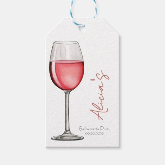 Vino Before Vows Bachelorette / Bruidsmeisjes Cadeaulabel (Voorkant)
