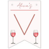 Vino Before Vows Bachelorette / Bruidsmeisjes Vlaggetjes (Eerste vlag)