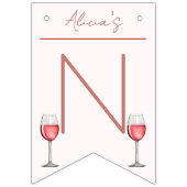 Vino Before Vows Bachelorette / Bruidsmeisjes Vlaggetjes (Derde vlag)