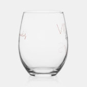 Vino Before Vows Bachelorette / Bruidsmeisjes Wijnglas Zonder Voet (Rechts)