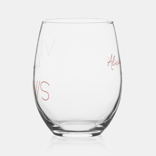 Vino Before Vows Bachelorette / Bruidsmeisjes Wijnglas Zonder Voet (Links)