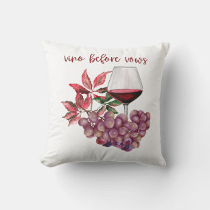 Vino Before Vows Bachelorette Design Wijn Kussen