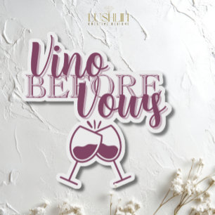 Vino Before Vows Bachelorette-feest Wijn Thema Sticker