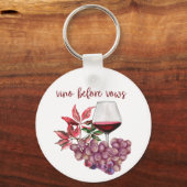 Vino Before Vows Bachelorette-ontwerp | Wijn Sleutelhanger (Voorkant)