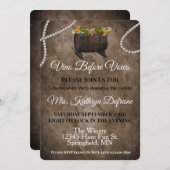 Vino Before Vows Bachelorette Party Invitation Kaart (Voorkant / Achterkant)