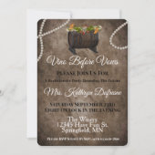 Vino Before Vows Bachelorette Party Invitation Kaart (Voorkant)