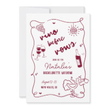 Vino Before Vows Bachelorette Route & Uitnodigen