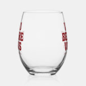 Vino Before Vows Bordeaux Bruiloftsfeest Wijnglas Zonder Voet (Rechts)