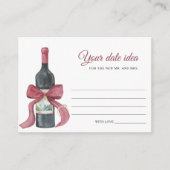 Vino before Vows Bridal shower Date night ideas Informatiekaartje (Voorkant)