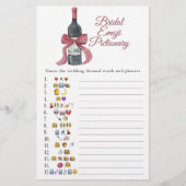 Vino before Vows Bridal shower emoji Pictionary (Voorkant)
