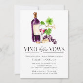 Vino Before Vows Bridal Shower QR Code Registry Kaart (Voorkant)