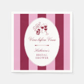 Vino Before Vows Bridal Shower Servet (Voorkant)