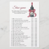 Vino before Vows Bridal shower Shoe game (Voorkant)