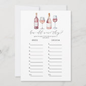 Vino Before Vows Bruids Games Digitale download Kaart (Voorkant)