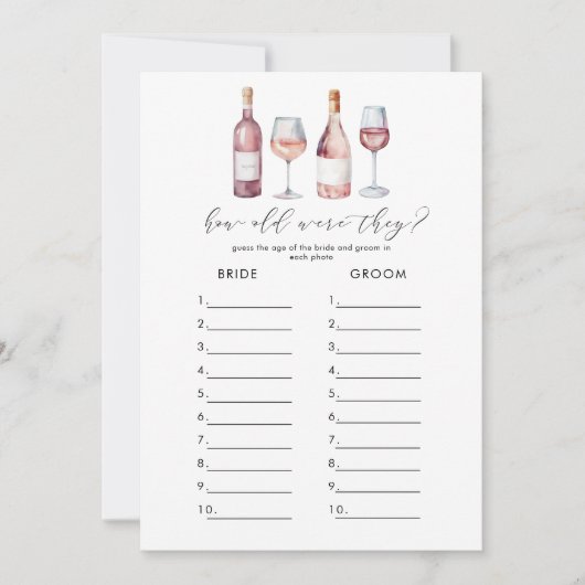 Vino Before Vows Bruids Games Digitale download Kaart (Voorkant)