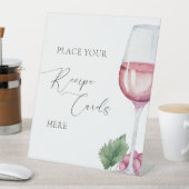 Vino before Vows Bruidsfeest Bruidstaart Receptkaa Reclamebord Met Voetstuk (Insitu)
