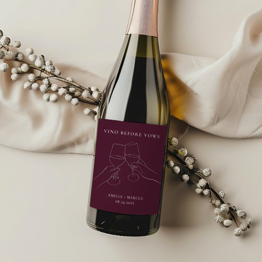 Vino Before Vows Chic Wijn Bruidsmeisjesfeest Etiket