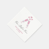 Vino Before Vows Elegante Wijnhuwelijk Bruidsdouch Servet (Hoek)