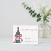 Vino before vows How many corks bridal game Informatiekaartje (Staand voorkant)