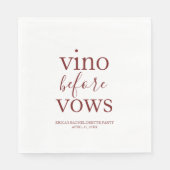 Vino Before Vows Party Napkins Servet (Voorkant)