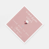 Vino Before Vows Persoonlijke Roze Bruidsdouche Servet (Hoek)