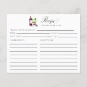 Vino Before Vows Recipe Card Bridal Shower Insert (Voorkant)