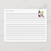 Vino Before Vows Recipe Card Bridal Shower Insert Informatiekaartje (Achterkant)