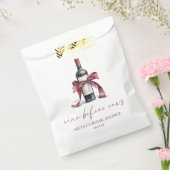 Vino Before Vows Red Wine Bottle Bow Vrijgezellenf Bedankzakje (Gezegeld)