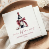 Vino Before Vows Red Wine Bottle Bow Vrijgezellenf Servet