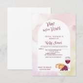 Vino Before Vows Response Kaart (Voorkant / Achterkant)