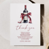 Vino Before Vows Rode Wijnfles Boog Bruidsfeest Bedankkaart