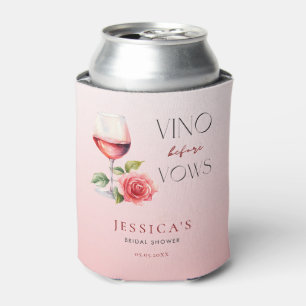 Vino Before Vows Roze Wijn Thema Bruidsfeest     Blikjeskoeler