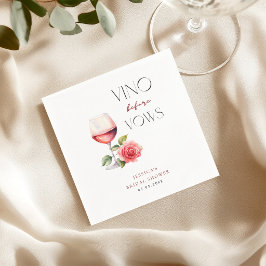 Vino Before Vows Roze Wijn Thema Bruidsfeest Servet