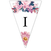 Vino Before Vows Rustic Roze Bloemige Bruiloftsdie Vlaggetjes (Tweede vlag)