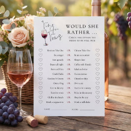 Vino Before Vows spel voor bruidsuitnodiging kaart