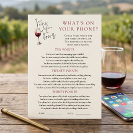 Vino Before Vows Telefoonspel Bruiloftsspel kaart